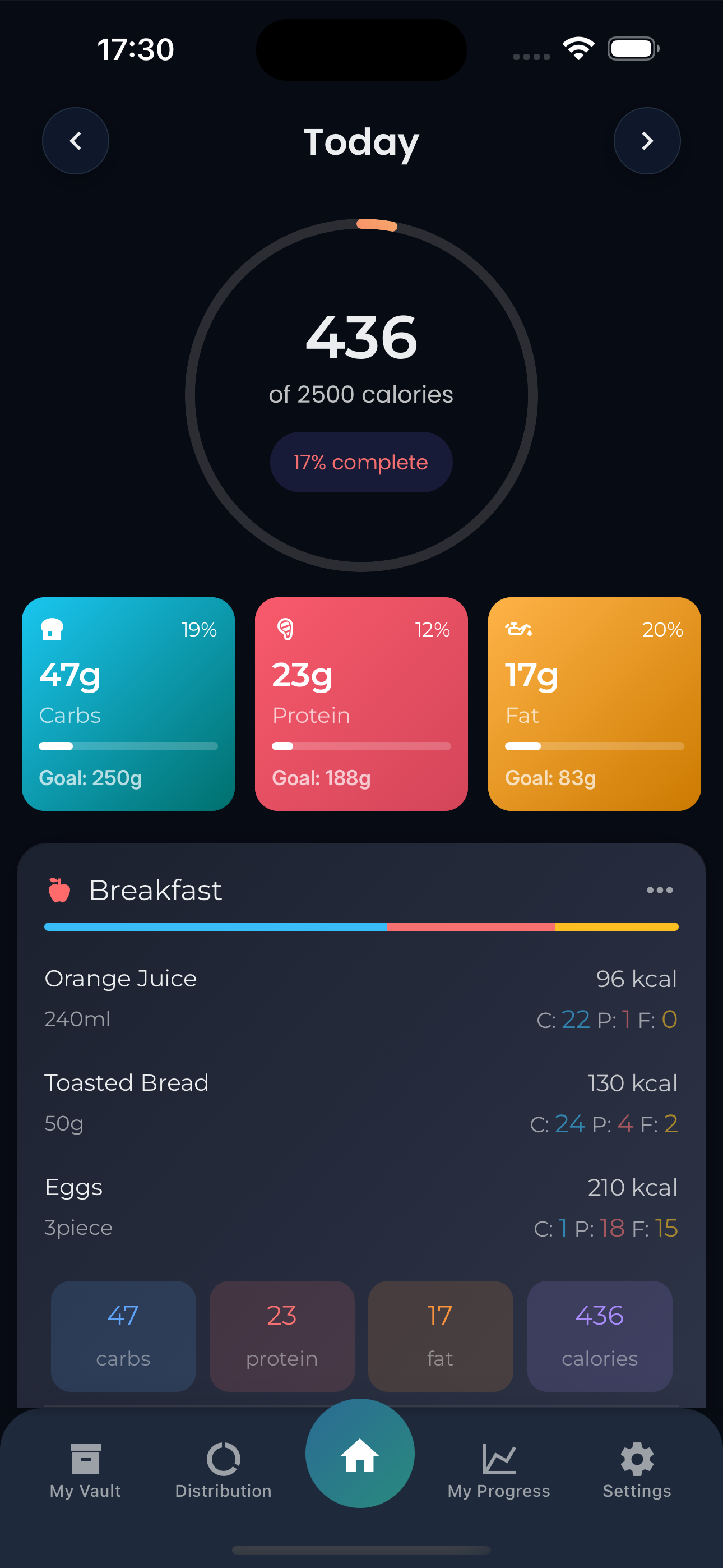 Kalori app screenshot
